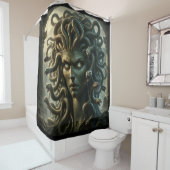 Rideaux De Douche Medusa Stare de la mort Tête des serpents (En situation)