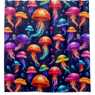 Rideaux De Douche Méduse colorée