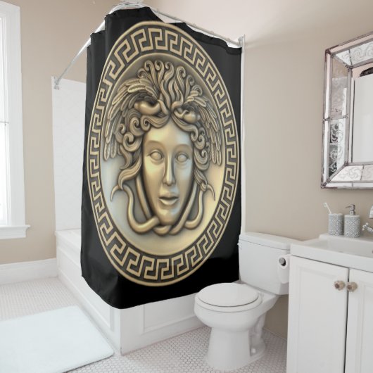 Rideaux De Douche Méduse dorée (En situation)