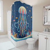 Rideaux De Douche méduse marine/plage/côtière (En situation)
