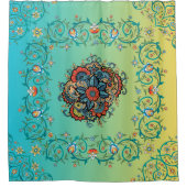 Rideaux De Douche Mehndi Magic : Splendeur Florale Verdoyante (Devant)