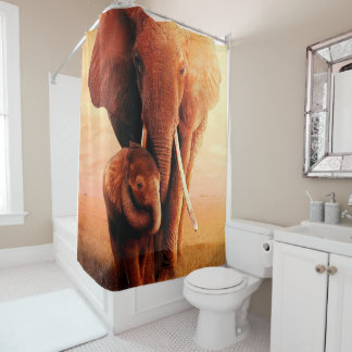 Rideaux De Douche Meilleur cadeau à Elephant Mom Ever Elephant Baby 