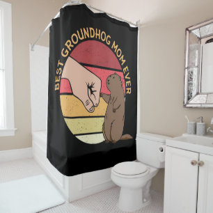 Rideaux De Douche Meilleure maman de marmotte Louveur de marais