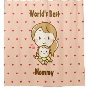 Rideaux De Douche Meilleure maman mignonne Fête des Mères Kawaii Car