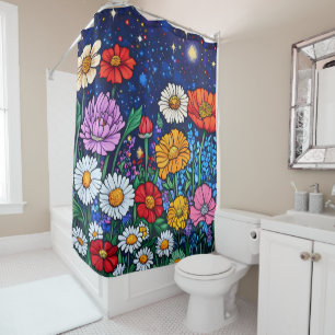 Rideaux De Douche Mélange de fleurs