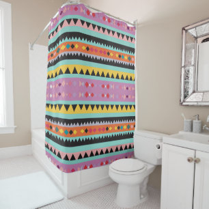 Rideaux De Douche Mélange de Motif rayé coloré