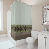 Rideaux De Douche Mélange décoratif de verts aux tons Brown (En situation)