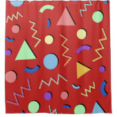 Rideaux De Douche Memphis #92 Rouge (Devant)