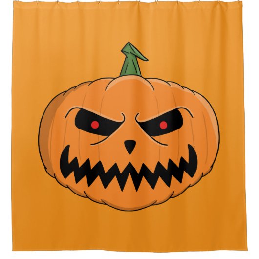 Rideaux De Douche Menacer Jack O'Lantern Halloween (Devant)