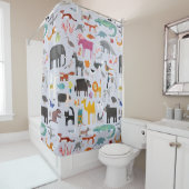 Rideaux De Douche Ménagerie animale (En situation)