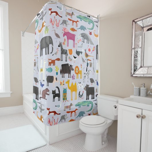 Rideaux De Douche Ménagerie animale (En situation)