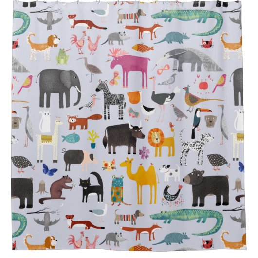 Rideaux De Douche Ménagerie animale (Devant)