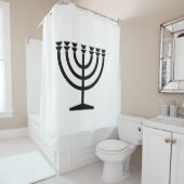 Rideaux De Douche Menorah juive (symbole du judaïsme) (En situation)