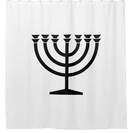 Rideaux De Douche Menorah juive (symbole du judaïsme) (Devant)