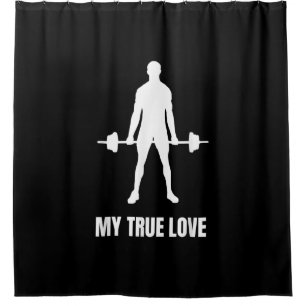 Rideaux De Douche Mens Weightlifter Barbell entraînement tenue d'ent