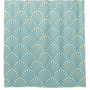 Rideaux De Douche menthe, crème, art déco, nouveau d'art, cru, chi
