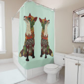 Rideaux De Douche menthe d'amour renard (En situation)
