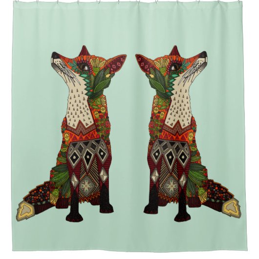 Rideaux De Douche menthe d'amour renard (Devant)