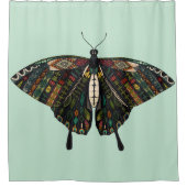 Rideaux De Douche menthe papillon (Devant)