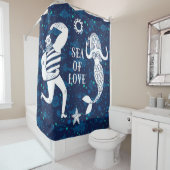 Rideaux De Douche Mer d'affiche d'amour (En situation)