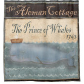 Rideaux De Douche Mer maritime nautique d'océan de baleine d'Aleman (Devant)