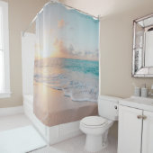 Rideaux De Douche Mer pendant l'heure d'or (En situation)