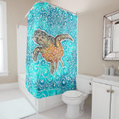 Rideaux De Douche Mer tourbillonnant (En situation)