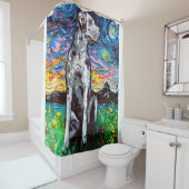 Rideaux De Douche Merle Great Dane Starry Night Impressionniste Chie (En situation)