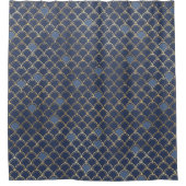 Rideaux De Douche Mermaid bleu or (Devant)