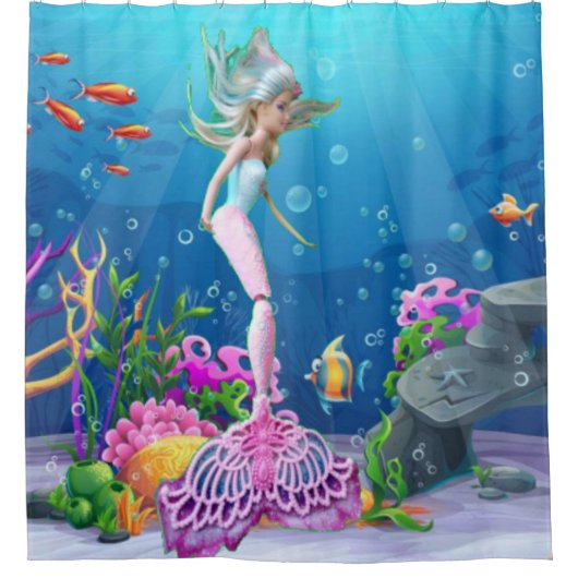 Rideaux De Douche Mérmaid Célèbre (Devant)