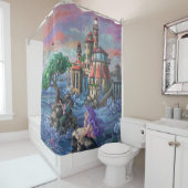 Rideaux De Douche Mermaid Fantacy Castle (En situation)