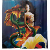 Rideaux De Douche Mermaid Koi Dragon Imaginaire (Devant)