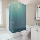 Rideaux De Douche Mermaid Silhouette nage sous l'eau Vert Turquoise (En situation)