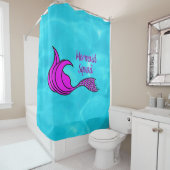 Rideaux De Douche Mermaid Squad rose mermaid queue douche (En situation)