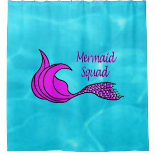 Rideaux De Douche Mermaid Squad rose mermaid queue douche