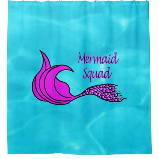 Rideaux De Douche Mermaid Squad rose mermaid queue douche (Devant)