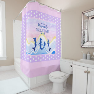 Rideaux De Douche Mermaid Trio Tous les Sirènes Bienvenue Point