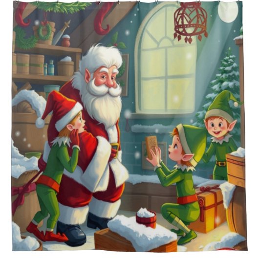 Rideaux De Douche Merry Christmas (Devant)