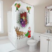 Rideaux De Douche Merry Christmas Shower Curtain (En situation)