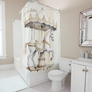 Rideaux De Douche Merry Go Round Circus Carnival Belle mignonne
