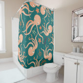 Rideaux De Douche Merveilles sous-marines : Octopus Starfish Dance (En situation)