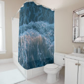 Rideaux De Douche Merveilleuses Vagues Bleues (En situation)