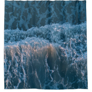 Rideaux De Douche Merveilleuses Vagues Bleues
