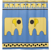 Rideaux De Douche Mes éléphants jaunes ensoleillés (Devant)