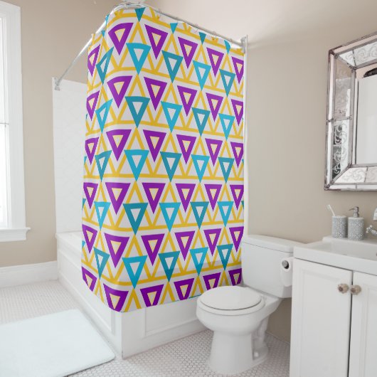 Rideaux De Douche Mesh triangle Bauhaus (En situation)