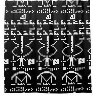 Rideaux De Douche Message binaire Arecibo 1974