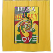 Rideaux De Douche Message d'amour dans les couleurs de Rasta Imprime (Devant)