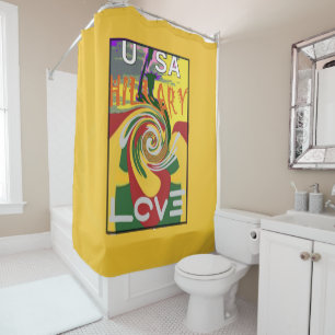 Rideaux De Douche Message d'amour en impression artistique aux coule