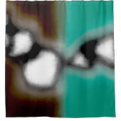 Rideaux De Douche Message dans une bouteille : Brown Abstrait, Turqu (Devant)