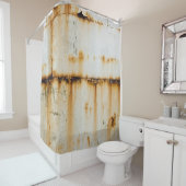 Rideaux De Douche Métal blanc rouillé : surface texturée (En situation)